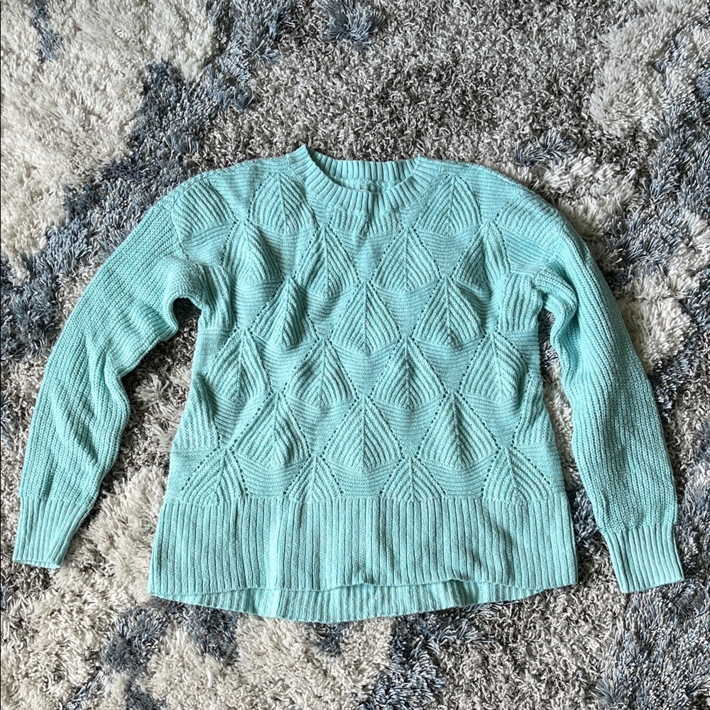 Sonoma Light Blue Textured Knit Sweater
